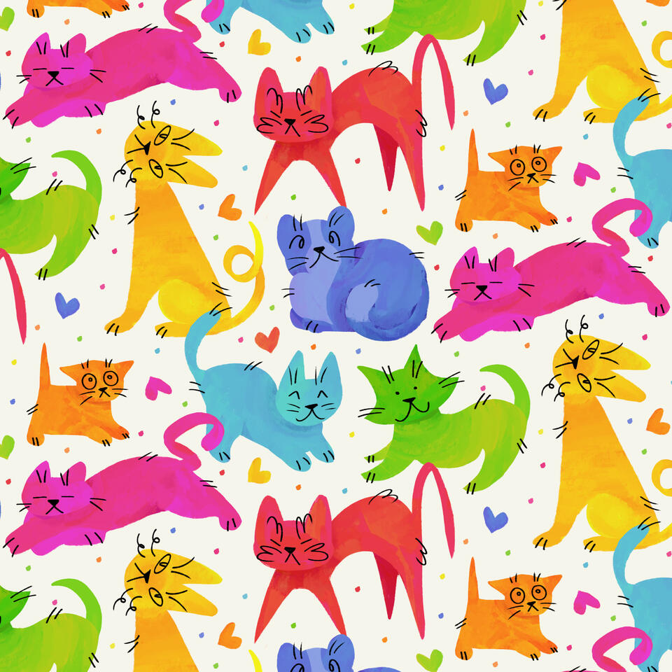 Rainbow Drip Cats