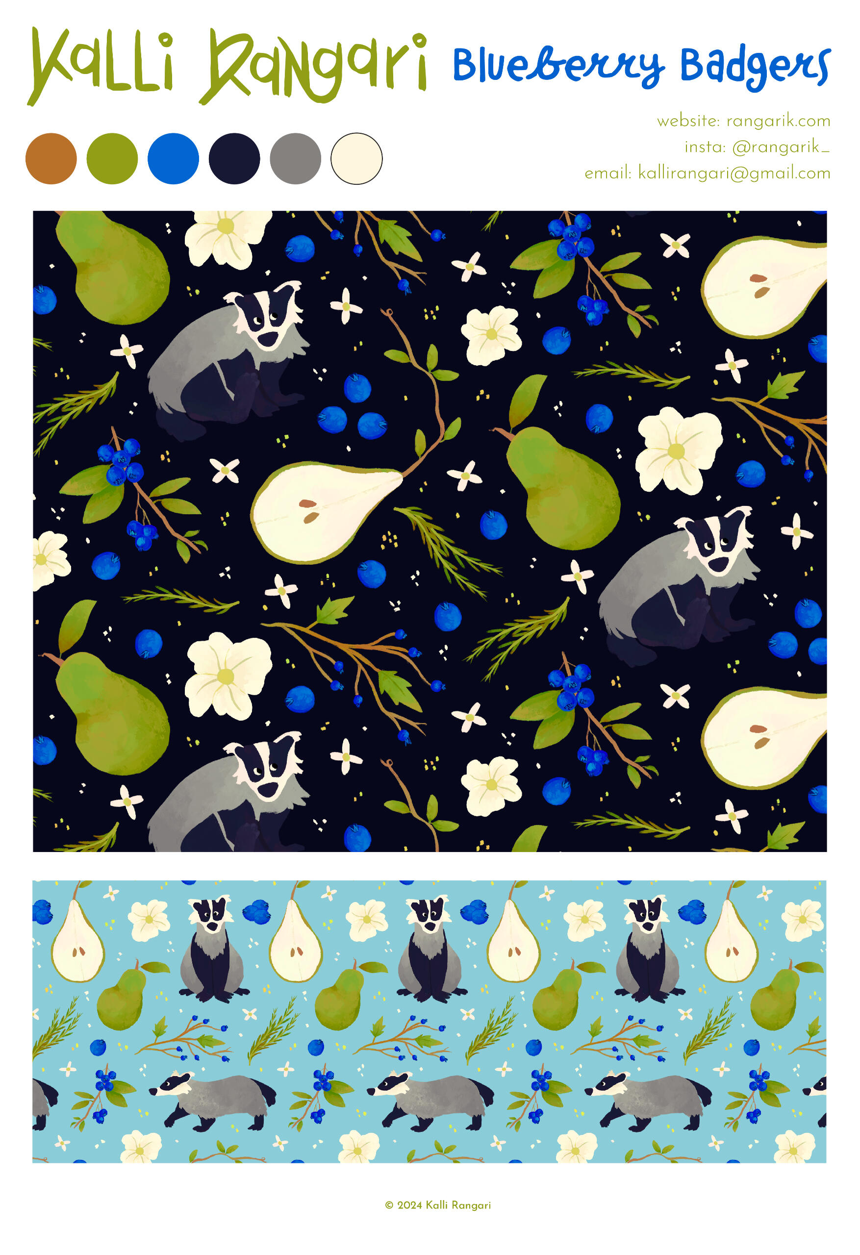 Blueberry Badgers Sell Sheet