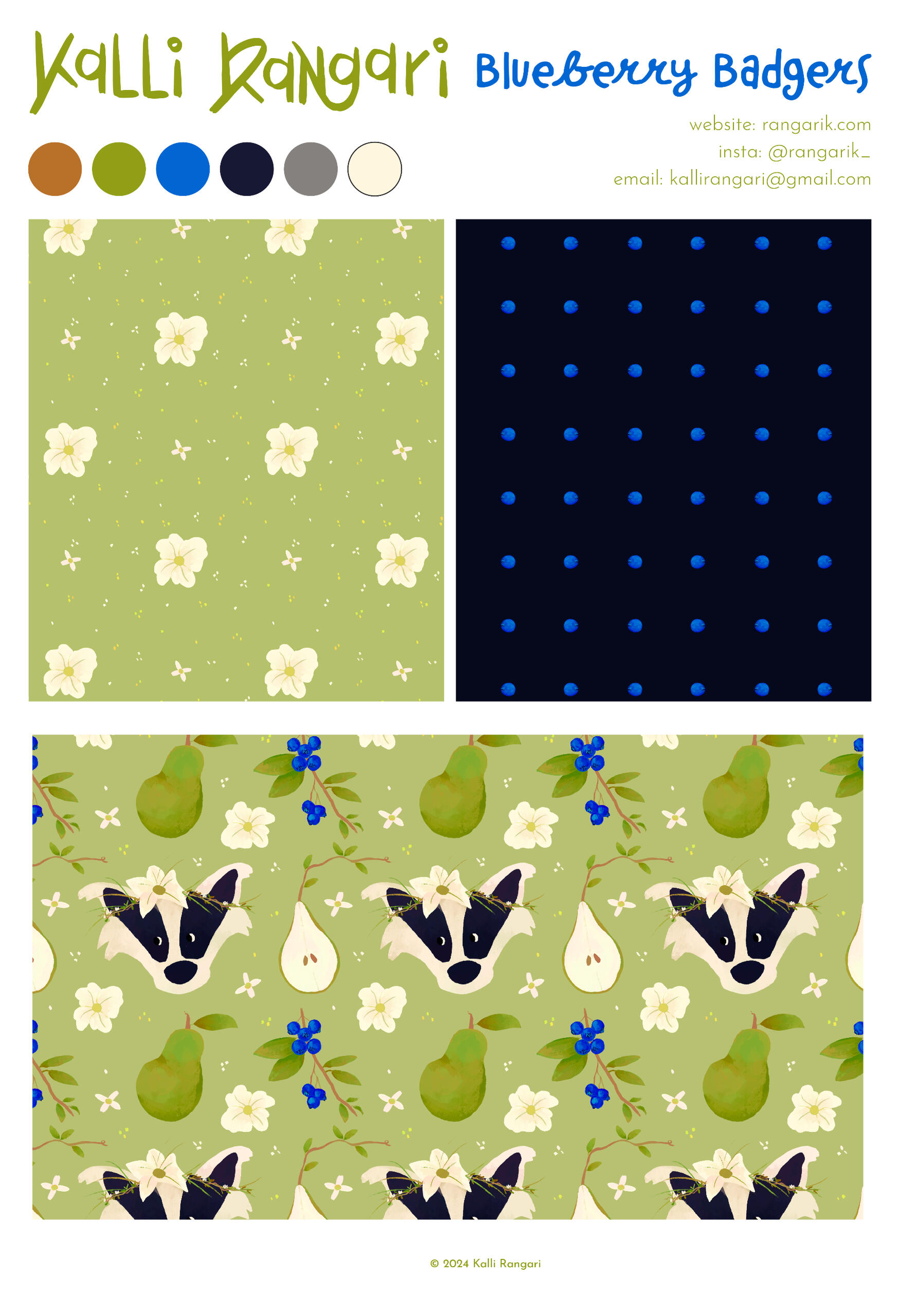 Blueberry Badgers Sell Sheet